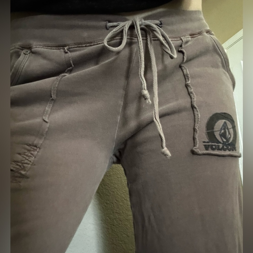 Volcom Wide Leg Low Rise Drawstring Pants - image 4